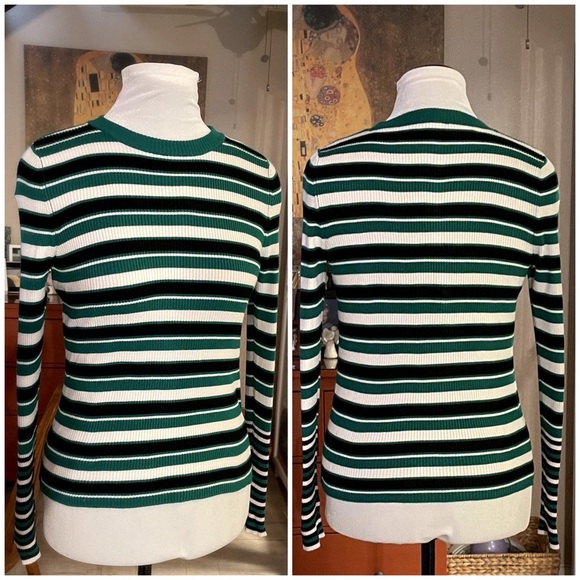 ASOS Multi Striped Ribbed Top - Picture 2 of 4